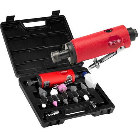 Smerigliatrice IN KIT 15PZ  pneumatica diritta - Mini smeriglietto ad aria YAMATO