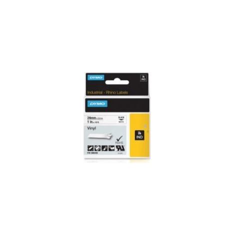 Dymo Rhino 6000+ Perm. Polyester 24 mm x 5,5 m black to trans. (1/3)