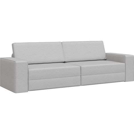 Canapé-lit，Canapé convertible Gris nuage 245 x 78 x 77 cm Velours CFW70826 (1/5)
