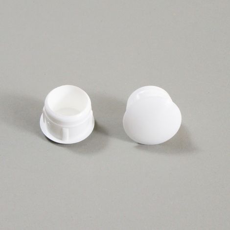 Bouchon obturateur plastique 12 mm – Couleur blanc – Léger et insensible à l'humidité – Pour obstruer trous dans tous matériaux – Ajile (1/2)