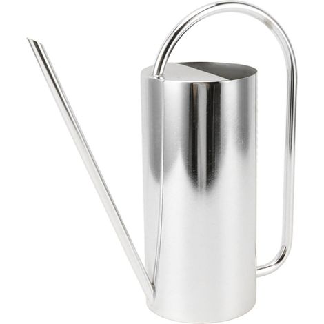 Arrosoir long bec 1500ml grande capacité, bouilloire d'arrosage en acier inoxydable, pot de jardinage argenté (1/5)