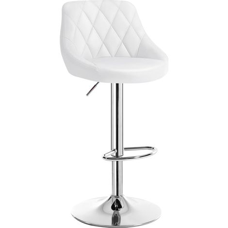 WOLTU 1 pcs bar stools chairs Breakfast Dining stools chairs for Kitchen Adjustable White (1/5)