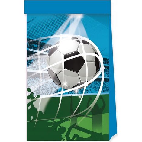 Sacchetti di carta a tema calcio, regali per calciatori, 4 pezzi