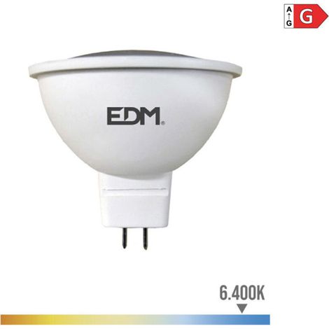 Ampoule dichroïque LED mr16 gu5.3 5w 12v 450lm 6400k lumière froide ø5x5cm