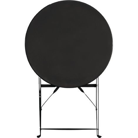 Table de Terrasse en Acier Noir 595 mm - Bolero (1/3)