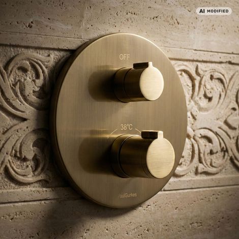 Thermostat PaulGurkes pour 1-3 consommateurs Retro laiton bronze nostalgique (1/4)