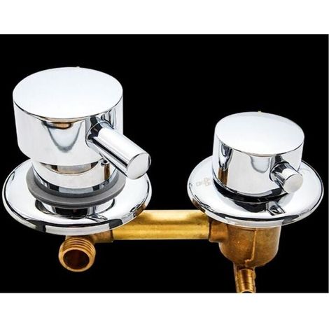 1pc 3 Way Shower Cabin Outlet, Shower Cabin Mixer, Water Shower Mixer Thread/Intubation, for Cabin or Hammam Intubation 12-12.5cm (1/4)