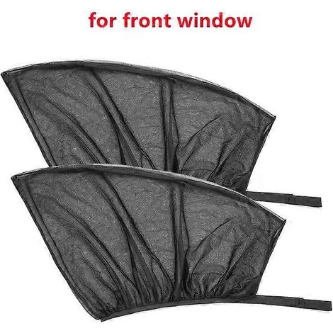Lot de 2 pare-soleil de voiture, protection UV, rideaux latéraux, visières de protection solaire, films de protection pour vitres, accessoires de style automobile, 75 x 50 cm (1/5)