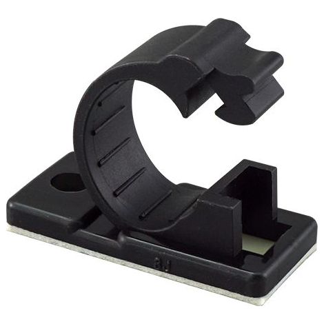 Serre-câble adhésif, Ø max 12mm en Nylon, Retardant à la flamme ( Prix pour Sachet de 50 )