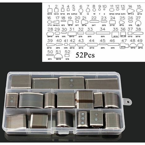 52Pcs Cuir Puncher Outils Trou Craft Set Decoupes Pour Telephone Couverture Ceinture (1/5)
