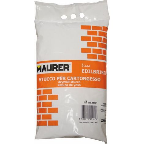 Maurer 095187 stucco in polvere per cartongesso, 5 kg