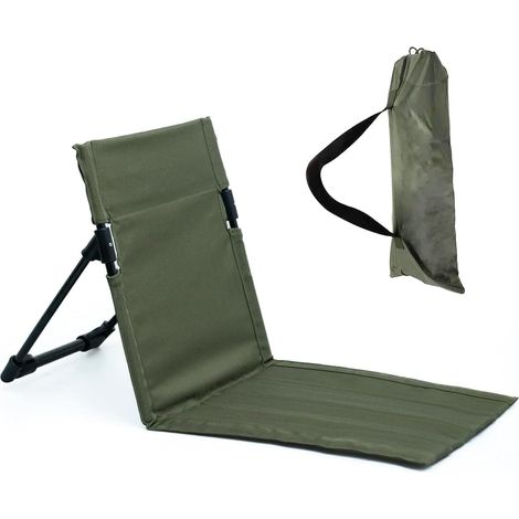 Chaise de Plage Pliable, avec Dossier Intégré Chaise de Plage Portable, pour Le Jardin, la Randonnée et Les Pique-niques en Plein Air (Style Court-Vert) (1/5)
