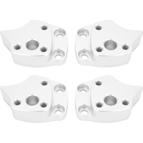 Set di 2 rialzi manubrio da 25 mm per FJR1300 2001-2005, colore argento. Accessori per manubrio moto.