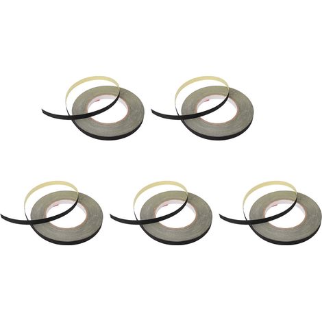 Lot de 5 rubans isolants en acétate de 0,22 mm d'épaisseur, 10 mm de largeur et 30 m de longueur, pour faisceaux de câbles d'appareils électriques. Ignifugé et résistant au feu. (1/5)