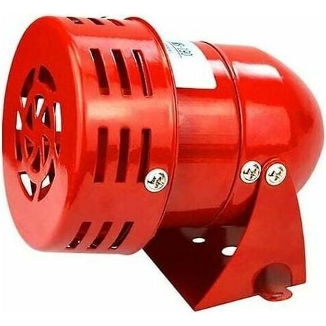 Ruikalucky Siren Alarm, 220V Powerful Outdoor Siren Alarm, 120dB Red Motor Wire Siren Metal Horn Industrial Boat Alarm MUMU (1/4)