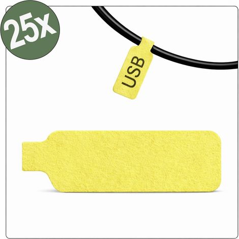 Quadrios 26CA794 26CA794 Etichetta per cavi 20 x 40 mm Colore campo di marcatura: Giallo Numero di etichette: 25
