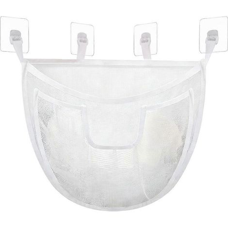 Rangement pour jouets de bain, grand porte-jouets de bain avec fermeture éclair au fond, rangement rapide pour jouets de baignoire avec grande poche (1/5)