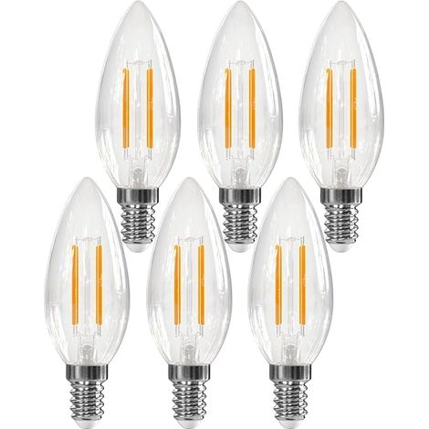 C35 E14 LED Filament 4W = 40W 495LM Warm White 2700K (1/2)