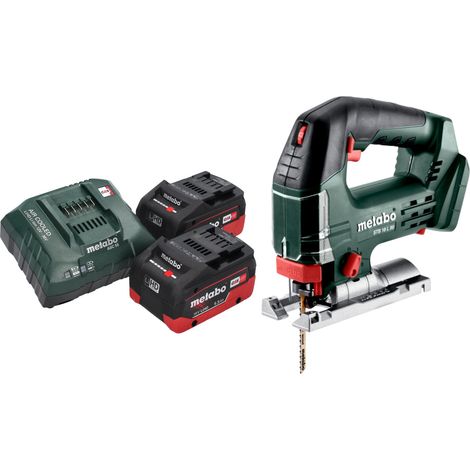 Sierra de calar a batería Metabo STB 18 L 90 18 V 90 mm + 2 baterías LiHD de 5,5 Ah + cargador (1/5)