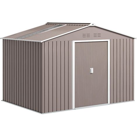 Outils et vélos, abri de jardin 5,4 m² pour extérieur avec kit de fondation, ventilations et toit incliné (1/5)