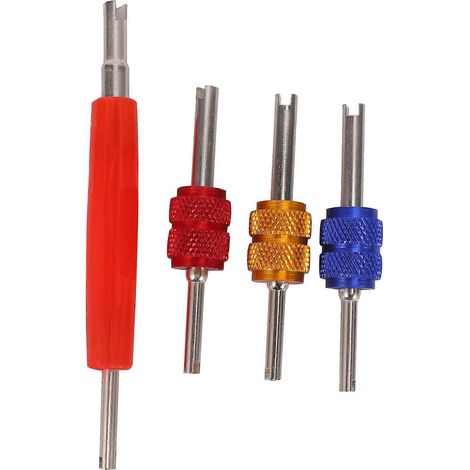 Outil de démontage de l'obus de valve Schrader pour climatisation R134 R12 (lot de 4) (1/5)