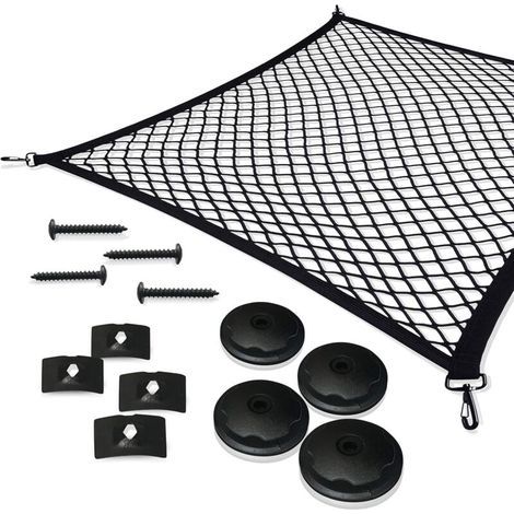 Filet à bagages de voiture 110x60 cm – Nylon élastique – Sécurise vos affaires et animaux – Installation rapide sans perçage (1/5)