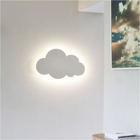 Applique murale - Lumière nuageuse - Pour intérieur - Moderne - Abat-jour en acrylique avec lampes LED intégrées -petits nuages ​​blancs