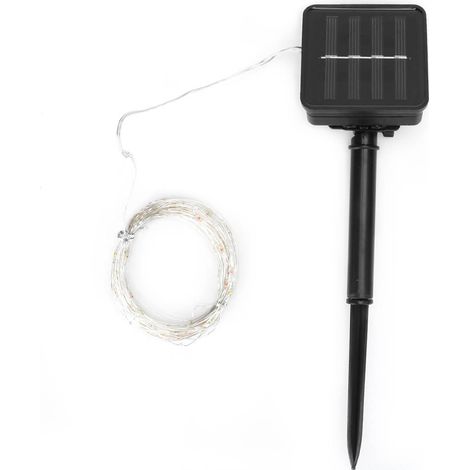 100 LED-Chips, solarbetriebene Lichterkette für Garten, Hof, Feste und Partydekoration, 10 m (1/5)