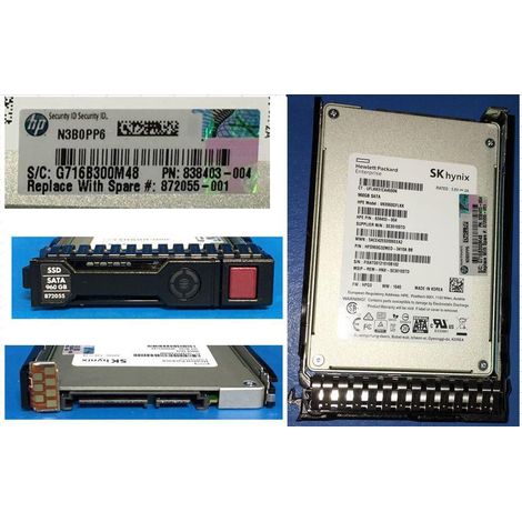 SSD HP Enterprise SFF SATA 6G RI-1 S.C. da 960 GB, 872055-001
