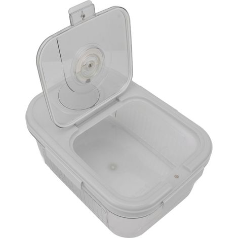 Boîte à riz, récipient de rangement pour aliments secs, boîte à riz hermétique, boîte de conservation du riz, boîte à céréales, petit format, capacité 5 kg, blanc (1/5)