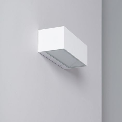Applique da Parete per Esterni LED 18W Alluminio Illuminazione Doppia Luce CCT Selezionabile Gropius Bianco (1/5)