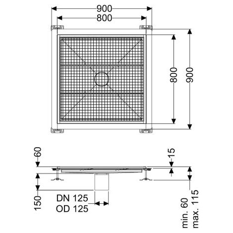 KESSEL 6080800 Bac de sol Ferrofix