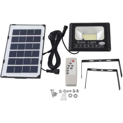 BUNTHAUS 100LED extérieur projecteur solaire IP67 étanche solaire applique murale télécommande lampadaire pour jardin 40W