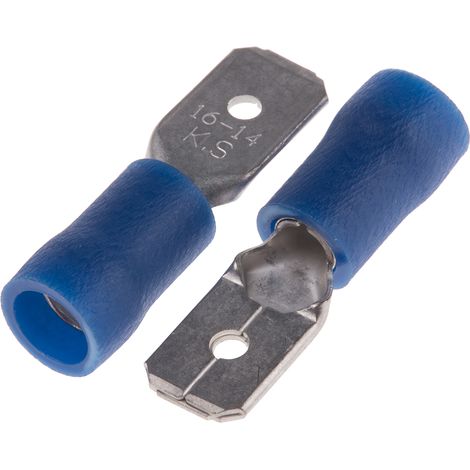 Cosse faston RS PRO, Isolé, Bleu