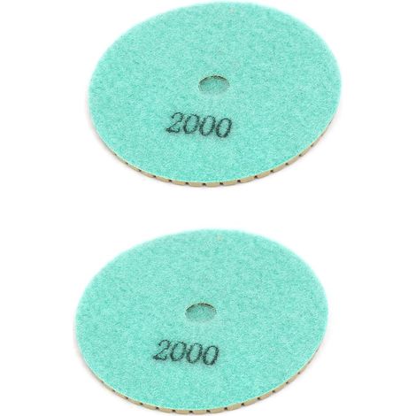 2pcs Couronne 2000 4-Zoll-Diamant-Nass-Polierscheibe pour Granitbetonmarmor (1/4)