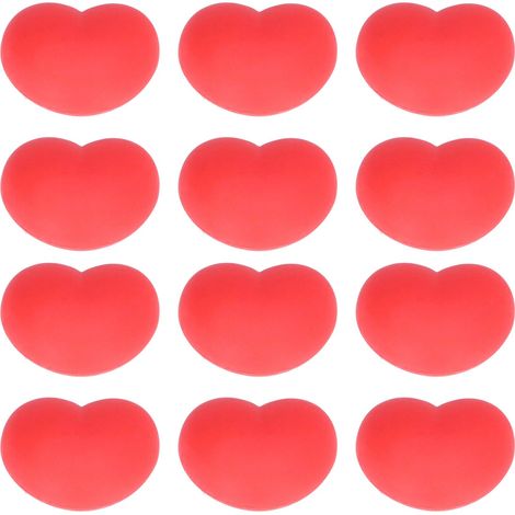 12 Pièces Balles Anti-Stress Cœur Élastique Doux Rouge Jouet Décompression Enfants Adultes (1/5)