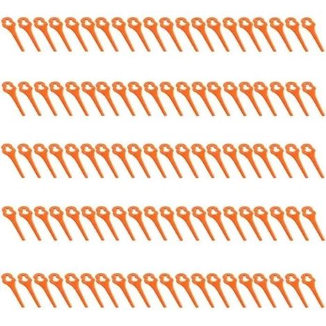 Lot de 100 Lames de Rechange en Plastique - pour Tondeuse à Batterie 20V FX-E1RT20 - Original A264