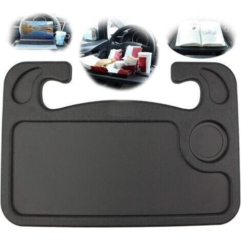 BUNTHAUS Table de conduite de voiture, crochet de plateau de nourriture de table de volant, gadgets essentiels de voyage en voiture plateau de nourriture de voiture ordinateur portable et accessoires  (1/4)