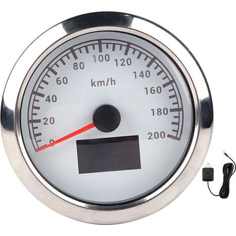 Compteur DE Vitesse GPS, Compteur DE Vitesse DE Moto ABS ABPELLEMENT ACTEUL ACTEUR COMPELLEMENT INSTALLATION FACILLE POUR LA VOITURE POUR LE BOAU DE TRUCH TRACK 9‑32V DC. (1/5)