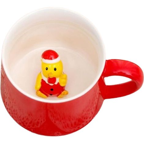 Tasse De Noël - Tasse En Céramique À Motif 3D Santa Et Bonhomme De Neige - Pour Café Chocolat Chaud Thé - Idéale Pour Fêtes Familiales - 1 Pièce (1/5)