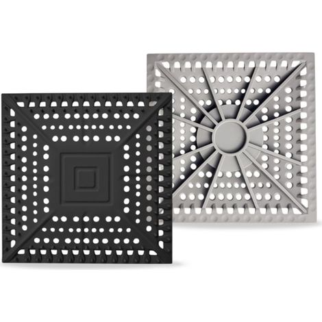 Set aus 2 Bodenabläufen aus hochwertigem Silikon, Schutzfilter für Badezimmerabflüsse, geeignet für Badezimmer und Küchen.