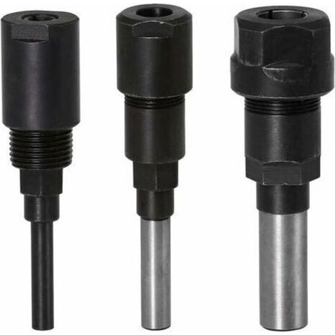 Router Collet Extension Bit de routeur Extension de collet et rognage Découpage Machine de gravure Extender Porte-mandrin de travail du bois Fraise (1/4 Shank+8MM Shank+1/2 Shank) (1/5)