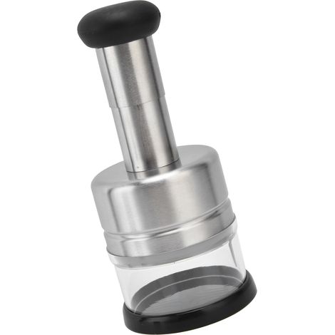 Coupe-oignons multifonctionnel à pression manuelle, hachoir à oignons en acier inoxydable, presse-ail, ustensiles de cuisine (1/5)