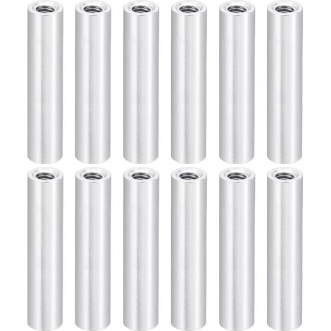 12Pcs Entretoise Filetée M3 en Aluminium 3x5x26mm Argent Métallisé (1/5)