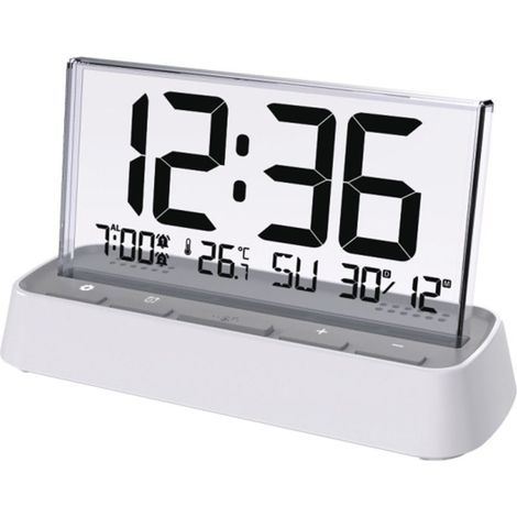 Réveil numérique grand écran - horloge de bureau multifonctionnelle - réveil - horloge électronique pour la maison - horloge numérique originale
