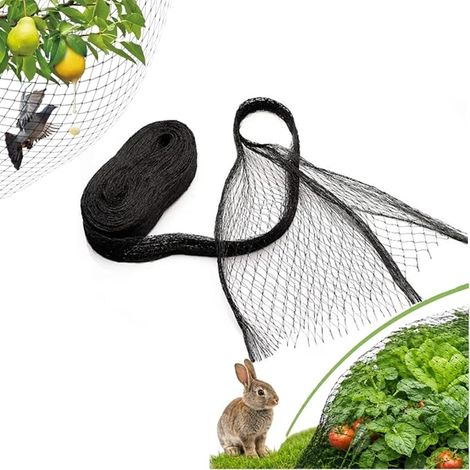 Filet de jardin - 5 m x 15 m - Filet de protection pour arbres fruitiers - Filet de protection contre les balles - Filet à oiseaux - Filet à mailles fines - Filet de protection contre les (1/4)