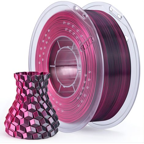 Filamento Elegoo PLA Silk nero e rosso, 1 kg (1/3)