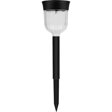Lampe solaire LED carrée IP65 pour éclairage de chemin, noire, 33,5 x 8 x 8 cm, 1 pièce (1/5)