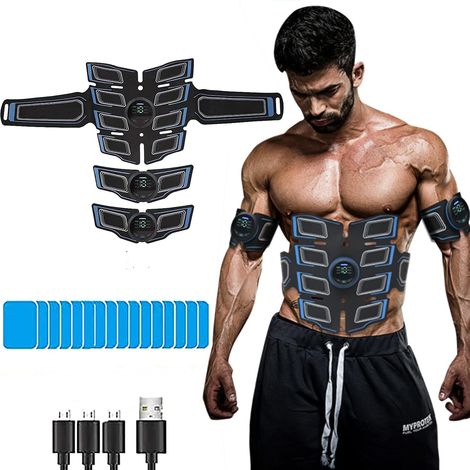 Electrostimulateur Musculaire, Ceinture Abdominale Electrostimulation 8 Pads EMS Stimulateur Appareil Electrostimulation Musculaire Femme Homme Entraînement Abdominal pour Abdomen/Bras/Jambes (1/5)