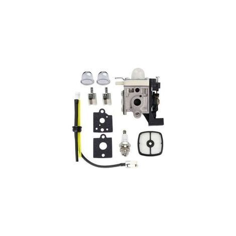 FENOPLASTICAKit de carburateur 10 pièces pour débroussailleuse ECHO SRM-2320T, 21,2 cc, comprenant filtre à air, bougie d'allumage, conduite de carburant et joint. (1/4)